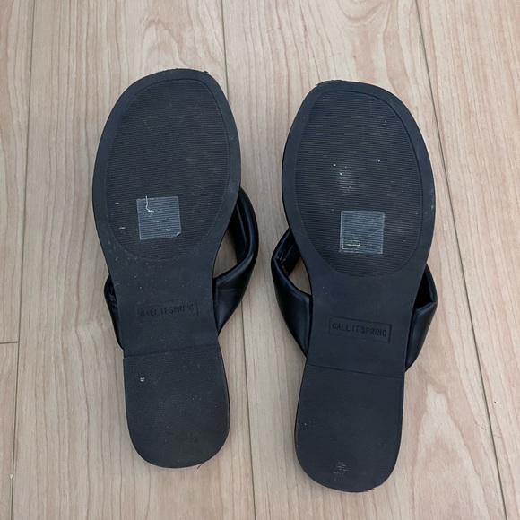 Call It Spring Vegan Leather Flip Flops - Picture 5 of 5